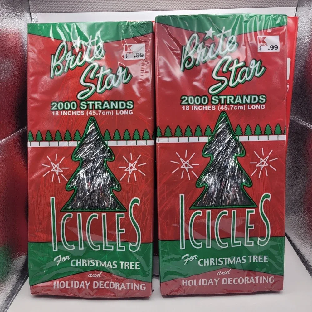 Icicles Tinsel NEW Brite Star and Holiday Time 6pc Lot 18